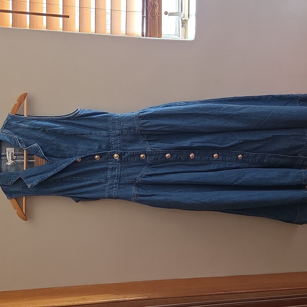 Reformation Blue Denim Dress From Anthropologie